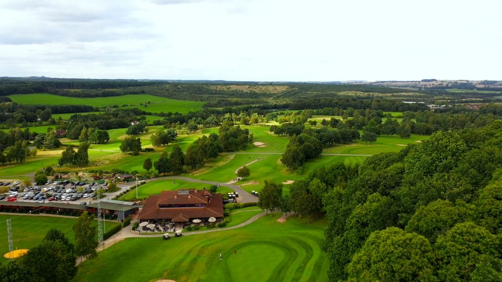 Birds-eye view of Ramsdale Park, one of the best golf course in nottinghamshire