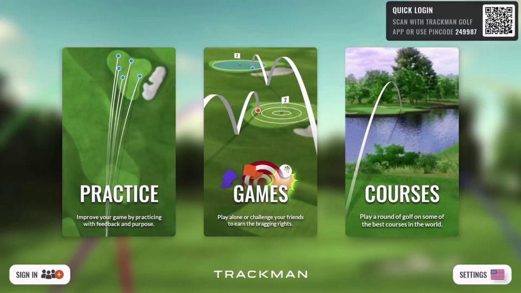 Trackman Screen Homepage