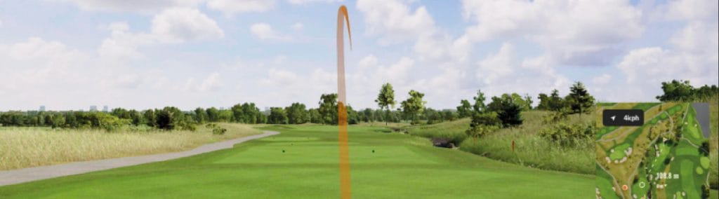golf shot tracer on trackman range in nottingham