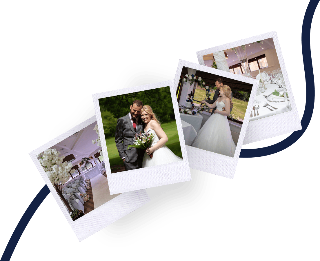 collage of photos of a wedding at a gorgeous venue in nottinghamshire