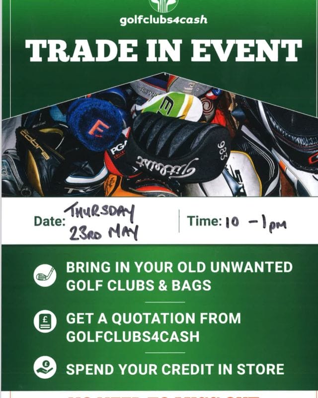 If you can’t make the day, you can drop your stuff off in the shop. They’ll contact you with the offer from these guys. You can say yay or nay, and we can give you the credit or keep your stuff for you to collect ⛳️